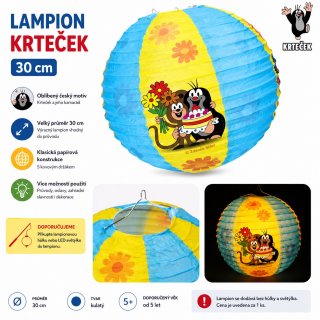 Lampion KOULE Krteček, velikost 30cm (zn. WIKY)