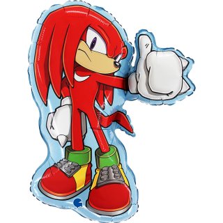 Fóliový balónek Sonic Knuckles, červený, velikost 66cm (zn. GRABO)