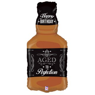 Fóliový balónek WHISKY happy birthday / všechno nejlepší – vyzrál do dokonalosti, velikost 79cm (zn. GRABO)