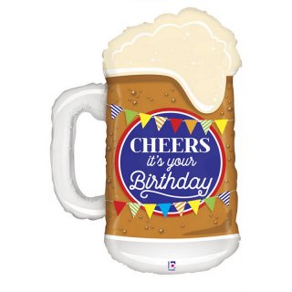 Fóliový balónek Narozeninové PIVO - Cheers it´s you Birthday, velikost 74cm (zn. GRABO)