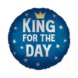 Fóliový balónek KRÁL DNE / KING FOR THE DAY, kruh, velikost 46cm (zn. Procos)