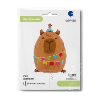 Fóliový balónek slavící KAPYBARA, velikost 58cm (zn. GRABO)