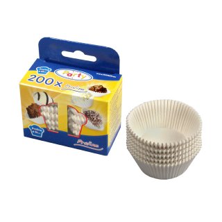 Cukrářský košíček (PAP) základní bílý, rozměr 25 × 18mm - set 200ks (zn. WIMEX)