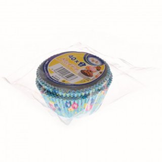 Cukrářský košíček BALÓNKY modré, rozměr 50 × 30mm - set 40ks (zn. WIMEX)