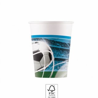 Papírové kelímky FOTBAL, objem 200ml - set 8ks (zn. Procos)