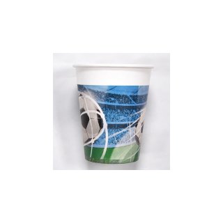 Papírové kelímky FOTBAL, objem 200ml - set 8ks (zn. Procos)