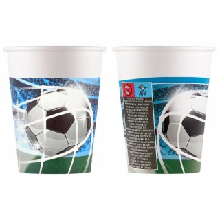 Papírové kelímky FOTBAL, objem 200ml - set 8ks (zn. Procos)