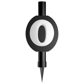 Dortová fontána černá ČÍSLICE 0, délka 12cm (zn. Amscan)