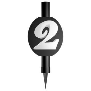 Dortová fontána černá ČÍSLICE 2, délka 12cm (zn. Amscan)