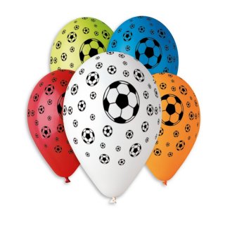 Latexový balónek FOTBAL, pastelový, velikost 30cm, mix 5 barev (zn. GEMAR)