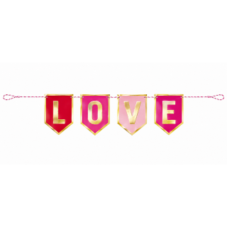 Závěsný banner LOVE / láska, délka 91cm (zn. UNIQUE)