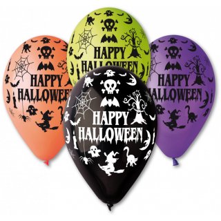 Latexové balónky HALLOWEEN - set 5ks (zn. GEMAR)