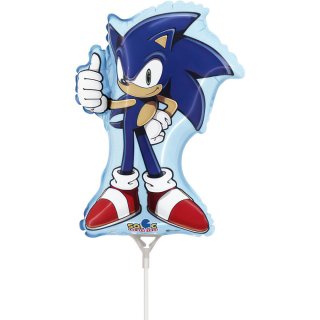 Fóliový MINI balónek SONIC na tyčku - pouze na vzduch, velikost 35cm (zn. GRABO)