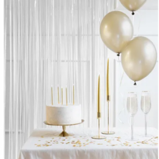 Fóliový PARTY závěs, bílý, rozměr 100x200cm (zn. PartyDeco)