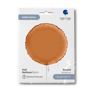 Fóliový balónek KRUH, 46cm, saténová karamelová barva (zn. GRABO)