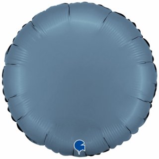 Fóliový balónek KRUH, 46cm, saténová džínově modrá barva (zn. GRABO)