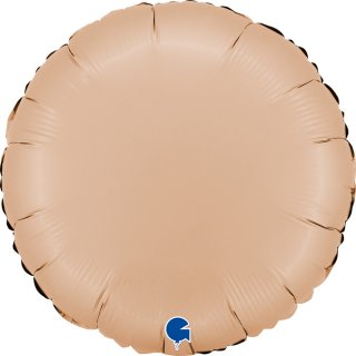 Fóliový balónek KRUH, 46cm, saténová světle hnědá barva (zn. GRABO)