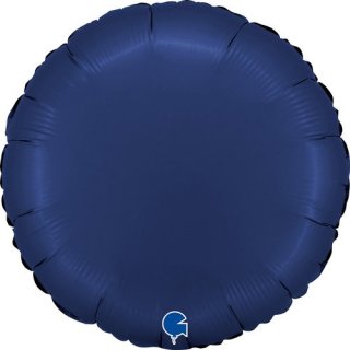 Fóliový balónek KRUH, 46cm, saténová navy modrá barva (zn. GRABO)