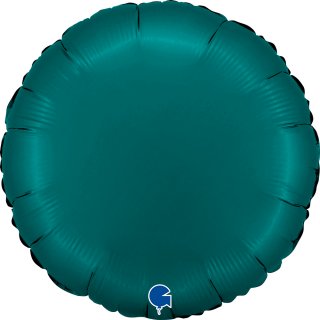 Fóliový balónek KRUH, 46cm, saténová smaragdová barva (zn. GRABO)