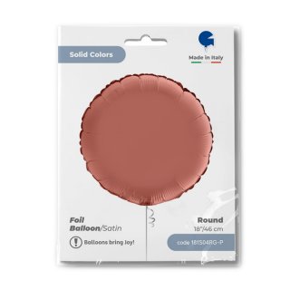 Fóliový balónek KRUH, 46cm, saténová rosegold barva (zn. GRABO)