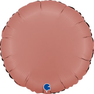 Fóliový balónek KRUH, 46cm, saténová rosegold barva (zn. GRABO)