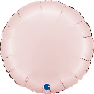 Fóliový balónek KRUH, 46cm, saténová světle růžová barva (zn. GRABO)