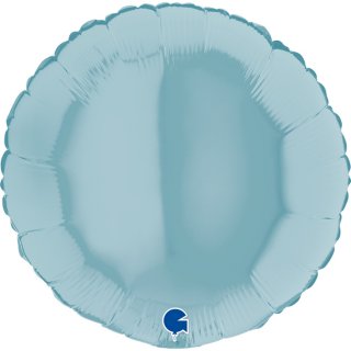 Fóliový balónek KRUH, 46cm, lesklá světle modrá barva (zn. GRABO)