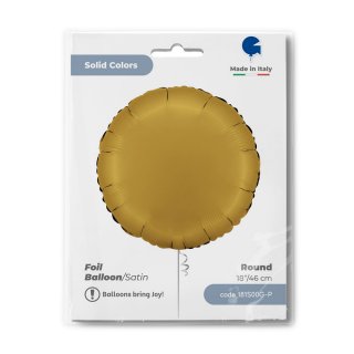Fóliový balónek KRUH, 46cm, saténová zlatá barva (zn. GRABO)