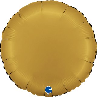 Fóliový balónek KRUH, 46cm, saténová zlatá barva (zn. GRABO)