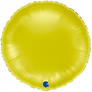 Fóliový balónek KRUH, 46cm, lesklá žlutá barva (zn. GRABO)