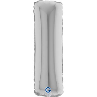 Fóliové MINI PÍSMENO I, velikost 36cm, stříbrná barva (zn. GRABO)