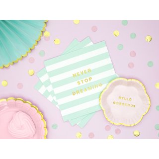 Papírové ubrousky NEVER STOP DREAMING, rozměr 33x33cm - set 20ks (zn. PartyDeco)