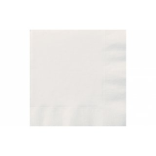 Papírové ubrousky - BÍLÉ, dvouvrstvé, rozměr 25x25cm - set 20ks (zn. UNIQUE)