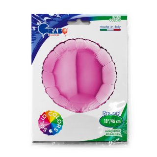 Fóliový balónek KRUH, 46cm, lesklá fuchisová - růžová barva (zn. GRABO)