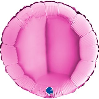 Fóliový balónek KRUH, 46cm, lesklá fuchisová - růžová barva (zn. GRABO)