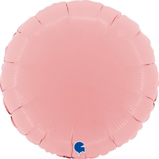 Fóliový balónek KRUH, 46cm, matná světle růžová barva (zn. GRABO)