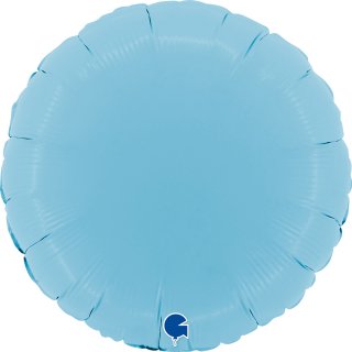 Fóliový balónek KRUH, 46cm, matná světle modrá barva (zn. GRABO)