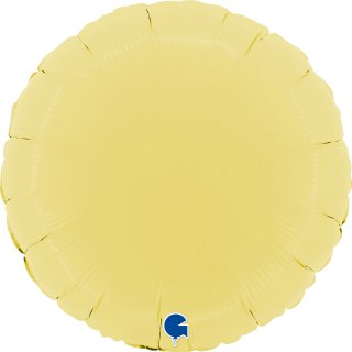 Fóliový balónek KRUH, 46cm, matná světle žlutá barva (zn. GRABO)