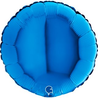Fóliový balónek KRUH, 46cm, lesklá modrá barva (zn. GRABO)
