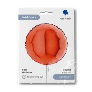 Fóliový balónek KRUH, 46cm, lesklá oranžová barva (zn. GRABO)