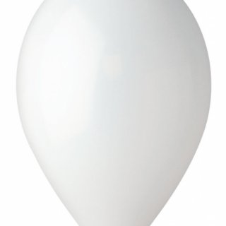 Latexový balónek GEMAR, pastelový, bílý (G90 - #001), průměr 26cm