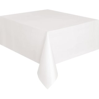 UBRUS plastový - bílý, rozměr 137x274cm (zn. UNIQUE)