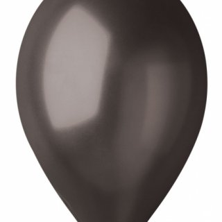 Latexové balónky GEMAR, metalické, černé (GM90 - #065), průměr 26cm - set 10ks