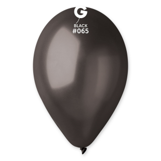 Latexové balónky GEMAR, metalické, černé (GM90 - #065), průměr 26cm - set 10ks
