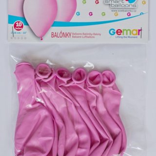 Latexové balónky GEMAR, pastelové, růžové (GM90 - #006), průměr 26cm - set 10ks