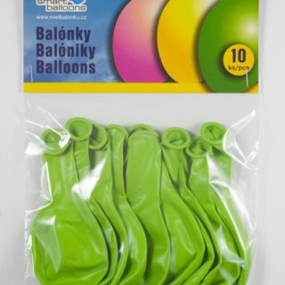 Latexové balónky GEMAR, pastelové, světle zelené (G90 - #011), průměr 26cm - set 10ks