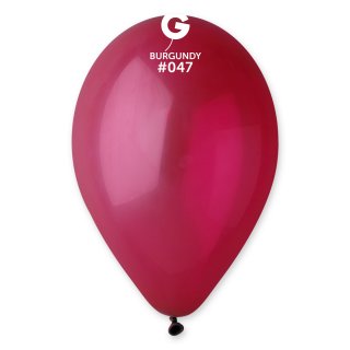 Latexové balónky GEMAR, pastelové, bordó (G90 - #047), průměr 26cm - set 10ks
