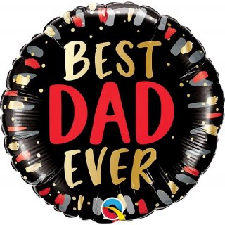 Fóliový kruh BEST DAD EVER / Nejlepší táta, velikost 46cm (zn. Qualatex)