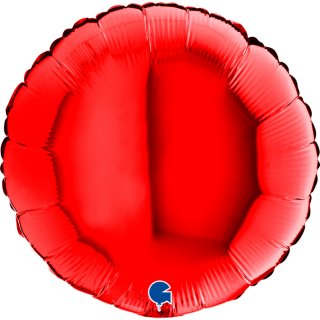 Fóliový balónek KRUH, 46cm, lesklá červená barva (zn. GRABO)