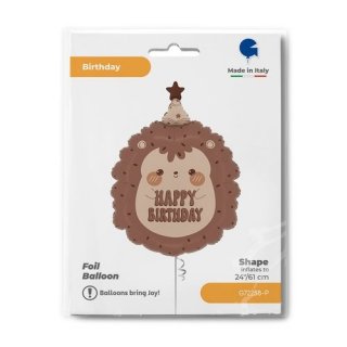 Fóliový balónek narozeninový JEŽEK, velikost 61cm (zn. GRABO)